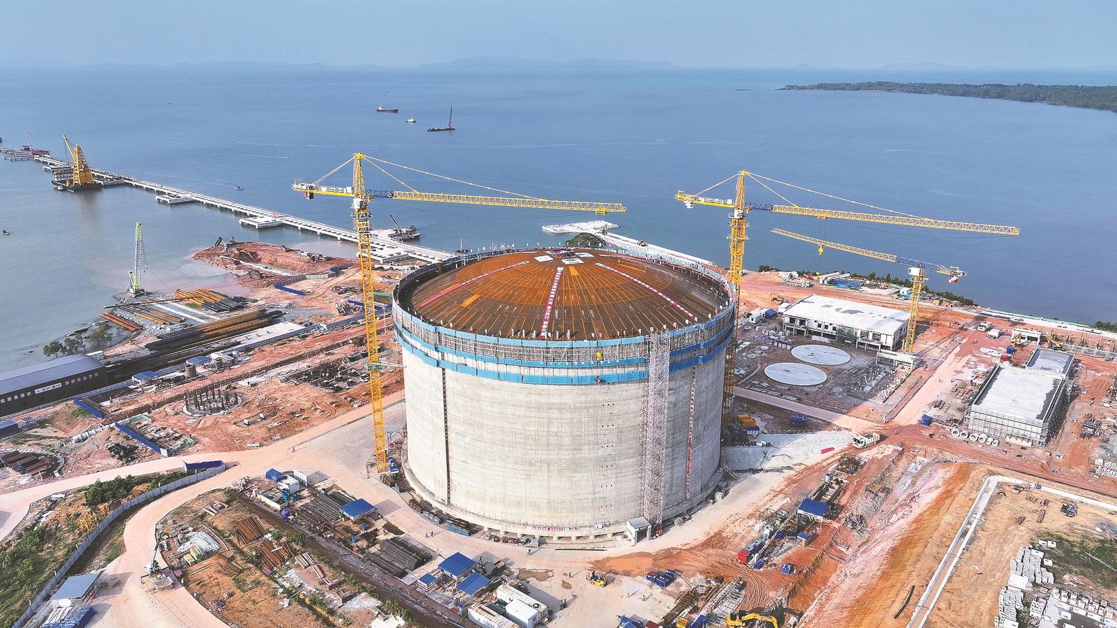 气顶升作业现场。(图片由六化建提供)